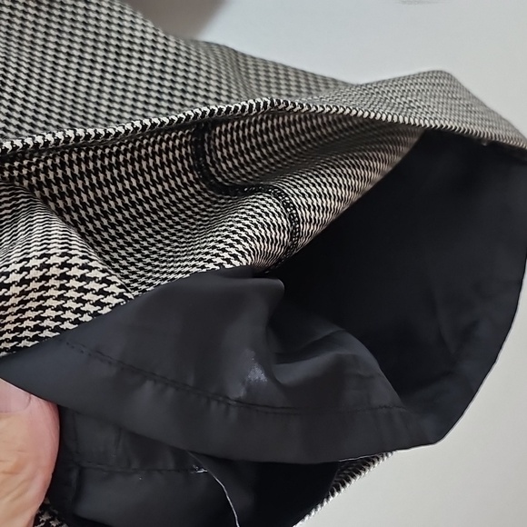 Black Houndstooth Wide-Leg Pants. Academia Dark Black and White Wide Leg Size 12 - Picture 6 of 11